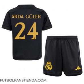 Real Madrid Arda Guler #24 Tercera Equipación Niños 2023-24 Manga Corta (+ Pantalones cortos)